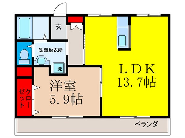 アポロマンションの物件間取画像